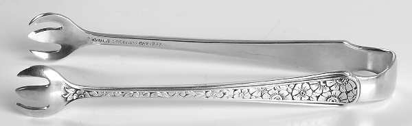 Old Brocade (Sterling, 1932) Sugar Tongs by Towle Silver