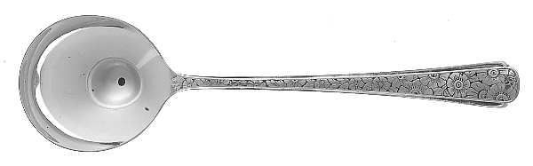 Old Brocade (Sterling, 1932) Round Bowl Soup Spoon (Cream Soup) by Towle Silver