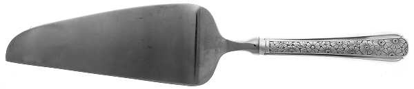 Old Brocade (Sterling, 1932) Pie & Cake Server with Stainless Blade