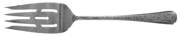 Old Brocade (Sterling, 1932) Large Solid Cold Meat Serving Fork by Towle Silver