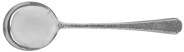 Old Brocade (Sterling, 1932) Round Bowl Soup Spoon (Gumbo)