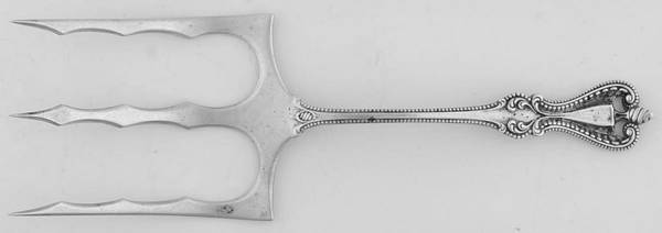 Old Colonial (Sterling, 1895, No Monograms) Solid Bread Serving Fork