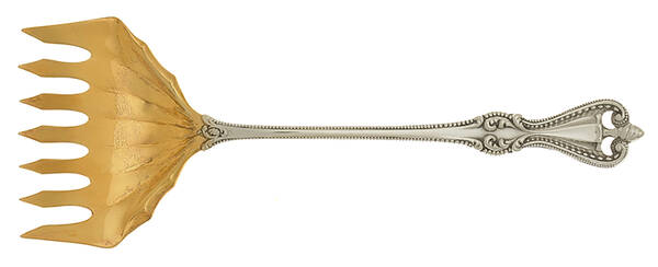 Old Colonial (Sterling, 1895, No Monograms) Small Solid Tined Sardine Serving Fork