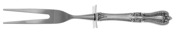 Old Colonial (Sterling, 1895, No Monograms) Carving Fork Small with Stainless Prongs HC