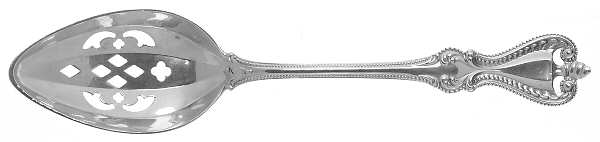 Old Colonial (Sterling, 1895, No Monograms) Pierced Anniversary Serving Tablespoon
