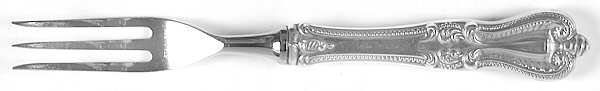 Old Colonial (Sterling, 1895, No Monograms) Individual Fruit Fork with Stainless Tines
