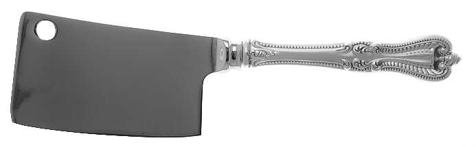 Old Colonial (Sterling, 1895, No Monograms) Cheese Cleaver with Stainless Blade