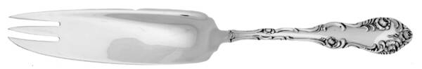 Old English (Sterling, 1892, No Monos) Individual Flat Solid Melon Fork/Knife