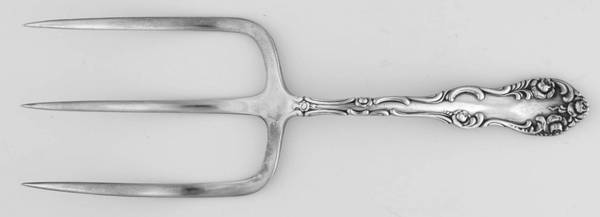 Old English (Sterling, 1892, No Monos) Solid Toast Serving Fork