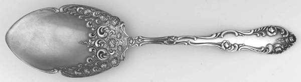 Old English (Sterling, 1892, No Monos) Solid Salad Serving Spoon
