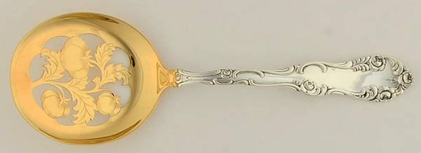 Old English (Sterling, 1892, No Monos) Old Style Tomato Server, Solid Piece