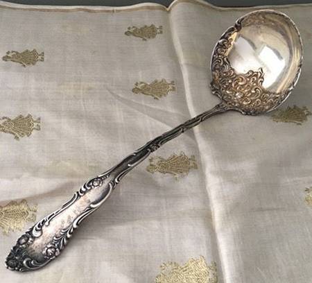 Old English (Sterling, 1892, No Monos) Large Solid Soup Ladle