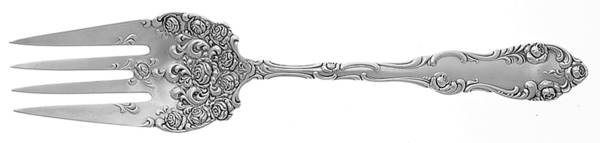 Old English (Sterling, 1892, No Monos) Solid Salad Serving Fork