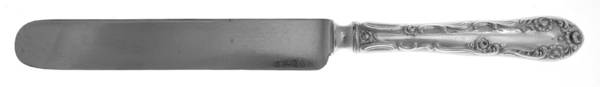 Old English (Sterling, 1892, No Monos) Blunt Hollow Knife with Bolster by Towle Silver
