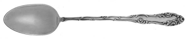 Old English (Sterling, 1892, No Monos) Parfait Spoon (Solid Piece)