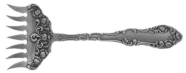Old English (Sterling, 1892, No Monos) Small Solid Tined Sardine Serving Fork
