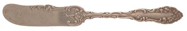 Old English (Sterling, 1892, No Monos) Flat Handle Butter Spreader