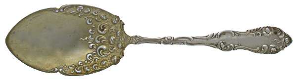 Old English (Sterling, 1892, No Monos) Solid Salad Serving Spoon
