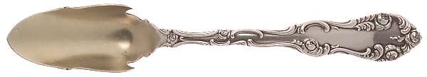 Old English (Sterling, 1892, No Monos) Solid Cheese Scoop