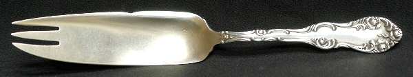 Old English (Sterling, 1892, No Monos) Individual Flat Solid Melon Fork/Knife