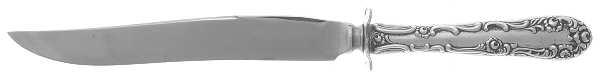 Old English (Sterling, 1892, No Monos) Small Carving Knife W/Sterling Guard