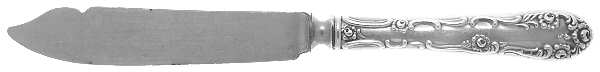 Old English (Sterling, 1892, No Monos) Individual Fish Knife with Silverplate Blade