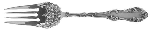 Old English (Sterling, 1892, No Monos) Small Solid Cold Meat Serving Fork