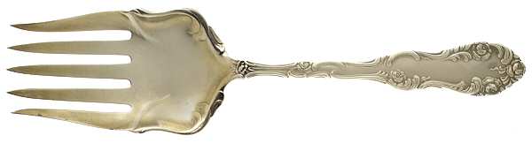 Old English (Sterling, 1892, No Monos) Small Solid Fish Serving Fork