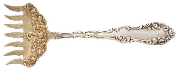 Old English (Sterling, 1892, No Monos) Small Solid Tined Sardine Serving Fork