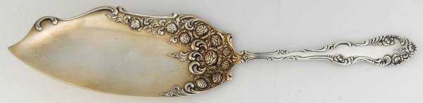 Old English (Sterling, 1892, No Monos) Large Solid Fish Serving Knife by Towle Silver
