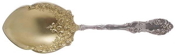 Old English (Sterling, 1892, No Monos) Large Solid Berry/Casserole Spoon