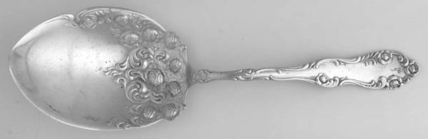 Old English (Sterling, 1892, No Monos) Vegetable Serving Spoon (Solid)