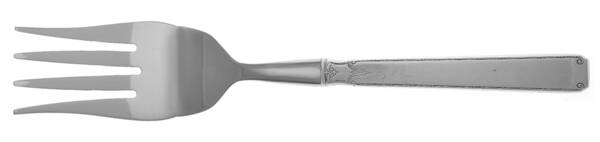 Old Lace (Sterling, 1939, No Monograms) Cold Meat Fork Large, Stainless Tines HC