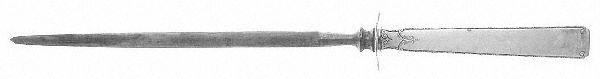 Old Lace (Sterling, 1939, No Monograms) Large Knife Sharpener-Steel Rod w/Sterling Guard