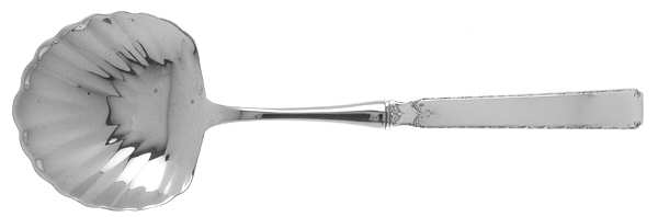 Old Lace (Sterling, 1939, No Monograms) Casserole Spoon with Stainless Shell Bowl