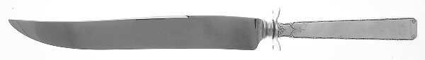 Old Lace (Sterling, 1939, No Monograms) Large Carving/Roast Knife StnlBl w/Sterling Guard