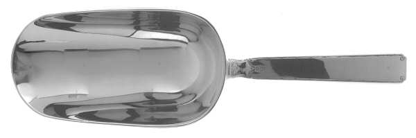 Old Lace (Sterling, 1939, No Monograms) Ice Scoop with Silverplate Bowl