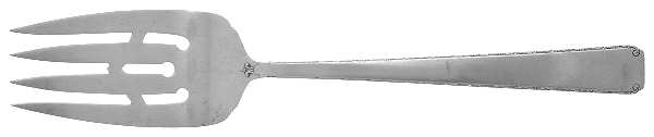 Old Lace (Sterling, 1939, No Monograms) Medium Solid Cold Meat Serving Fork