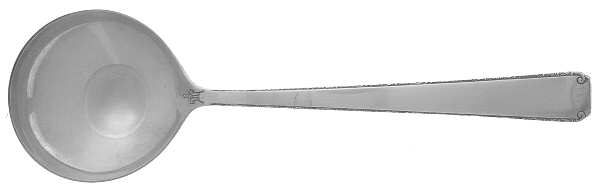Old Lace (Sterling, 1939, No Monograms) Round Bowl Soup Spoon (Bouillon)