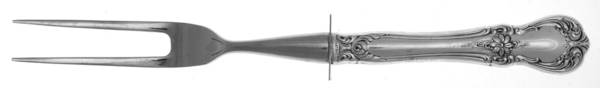 Old Master (Sterling, 1942) Small Steak Carving Fork with Stainless Prongs