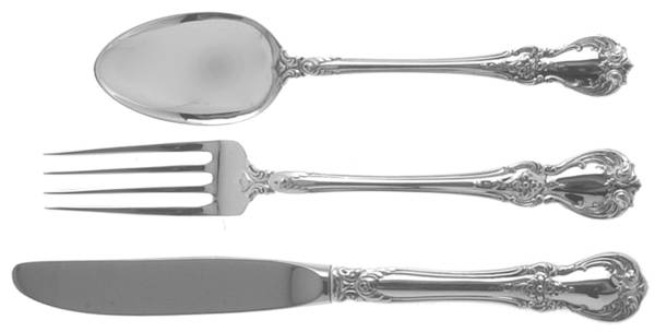 Old Master (Sterling, 1942) 3-Piece Youth Set (Knife, Fork & 5 O'Clock Spoon)