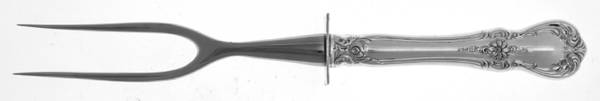 Old Master (Sterling, 1942) Small Carving Fork Stainless Prong w/Sterling Guar