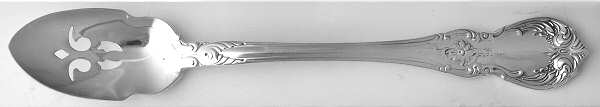 Old Master (Sterling, 1942) Short Handled Olive Spoon with Pierced Bowl