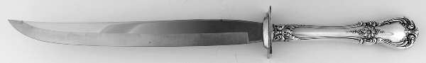 Old Master (Sterling, 1942) Large Carving/Roast Knife StnlBl w/Sterling Guard