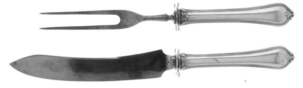 Old Newbury-Newbury (Sterling, 1900) Small Steak 2-Piece Carving Set w/Stainless Blade