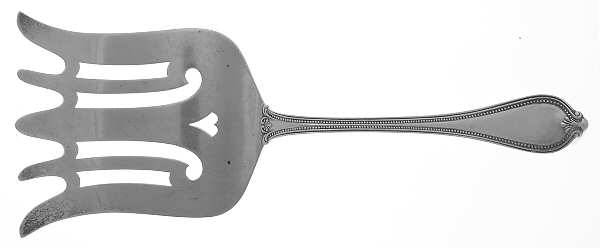 Old Newbury-Newbury (Sterling, 1900) Large Solid Serving Asparagus Fork 5 Prong
