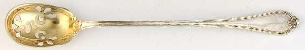 Old Newbury-Newbury (Sterling, 1900) Pierced Bowl Long Handle Olive Spoon