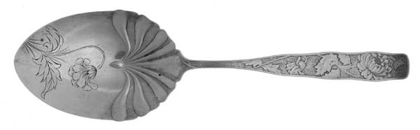 Orchids (Sterling, 1887) Large Solid Bright Cut Pie Knife