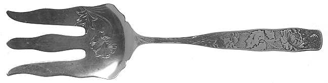 Orchids (Sterling, 1887) Salad Serving Fork, Bright Cut Solid Piece