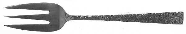 Paisley (Stainless) Large Solid Cold Meat Serving Fork